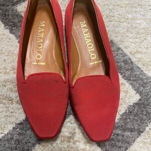 Pre-owned Maraolo made in Italy red shoes size 37.5 (7) good condition